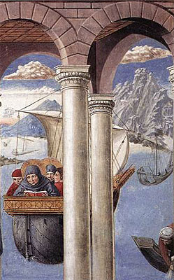 Le débarquement de saint Augustin, Benozzo Gozzoli