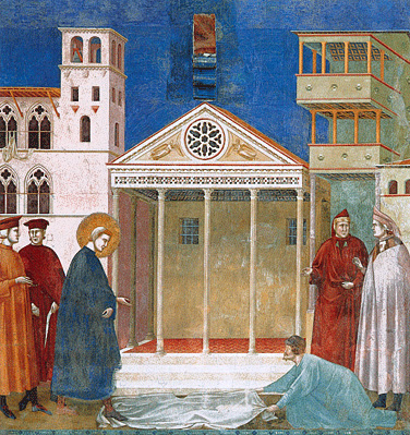 L'Hommage d'un homme simple à saint François, Giotto, Assise