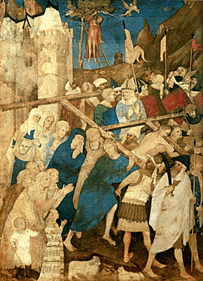 Cristo llevando la cruz, 1409, Jacquemart de Hesdín
