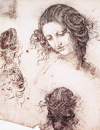 Estudio para la cabeza de Leda, Leonardo da Vinci