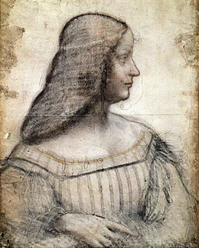 Retrato de Isabel d’Este, c. 1500, Leonardo da Vinci