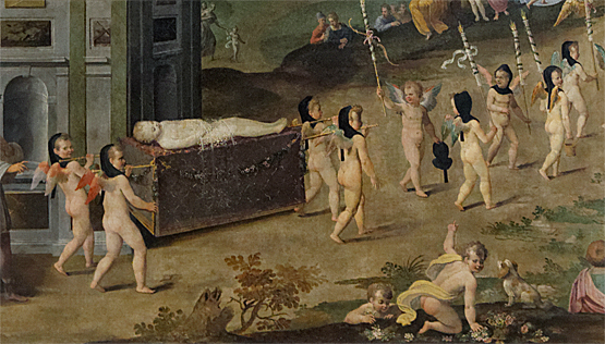 Les funérailles de l'Amour, vers 1560