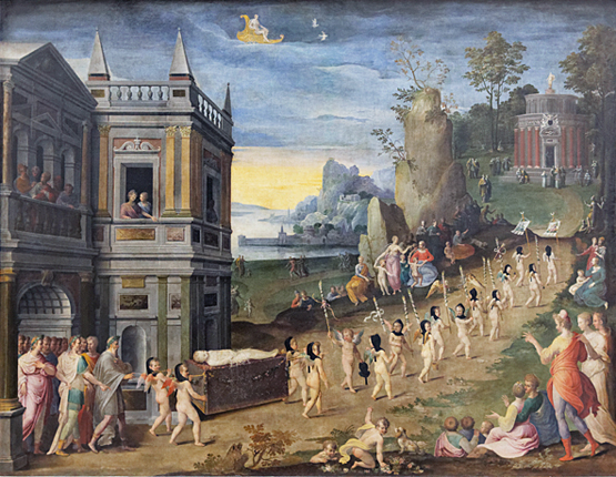 Les funérailles de l'Amour, vers 1560-1570, entourage d'Antoine Caron, (Paris, musée du Louvre)