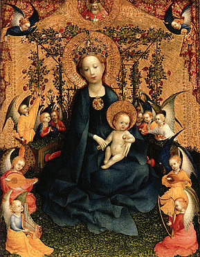 Virgen del rosal, 1448, Stephan Lochner 