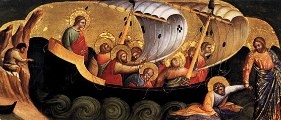 Le Christ sauve saint Pierre de la noyade, Lorenzo Veneziano