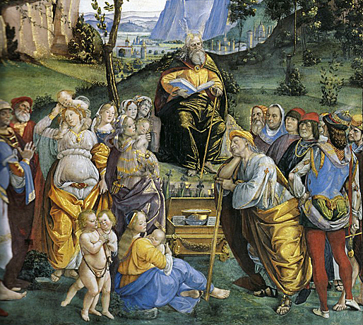 Testament et mort de Moïse, détail, Luca Signorelli (Vatican, chapelle Sixtine)
