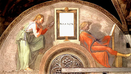 Ancêtres du Christ, Lunette de Naassôn, Michel-Ange