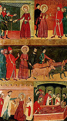 Leyenda de santa Lucia, hacia 1360, Maestro de Estamariu