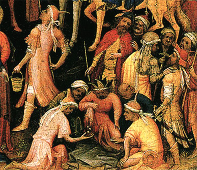 El Monte Calvario, hacia 1415, Maestro de santa Verónica, detalle