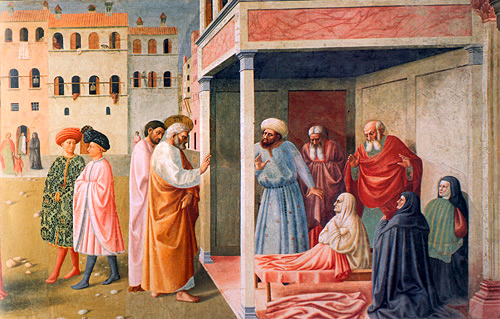 Saint Pierre ressuscitant Tabithe, 1424-1425, Masolino