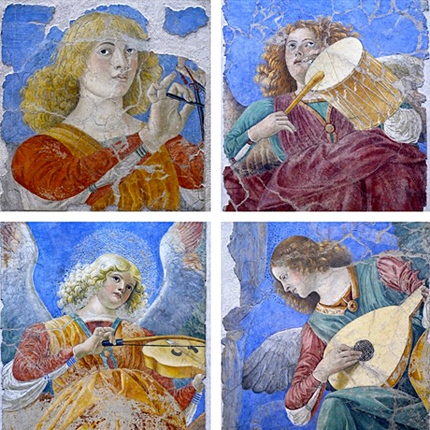 Ángeles músicos, 1480, Melozzo da Forli