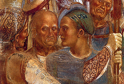 Saint Benoît rencontre le roi Totila, Luca Signorelli