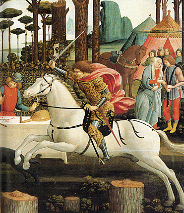 Nastagio degli Onesti, Sandro Botticelli, detalle