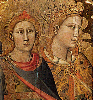 Retable Strozzi, détail, Andrea di Cione, Florence, Santa Maria Novella