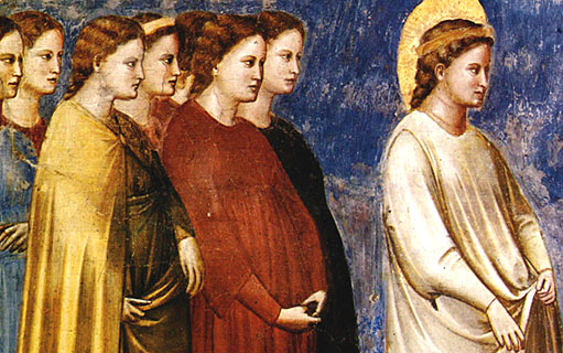 Mariage de Marie avec Joseph, Cortège nuptial 1303-1305, Giotto, Padoue