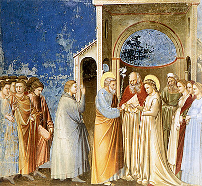 El matrimonio de la Virgen, 1303-1305 , Giotto Padua