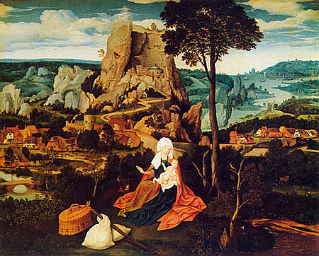 Descanso en la huida a Egipto, 1515/1524, Joachim Patinir