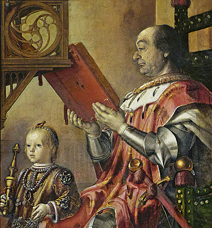 Federico de Montefeltro et son fils, Pedro Berruguete