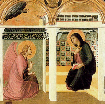 Annonciation, Polyptyque d'Arezzo,1320, Pietro Lorenzetti