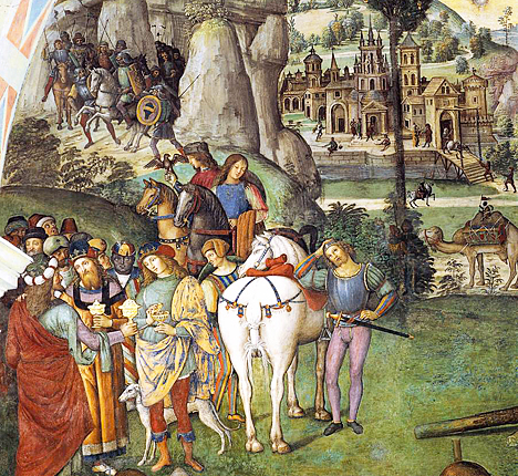 Adoración de los pastores, 1500-1501, Pinturicchio