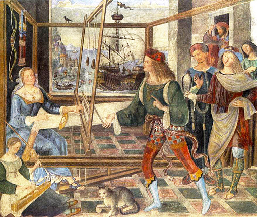 Le Retour d'Ulysse, vers 1508, Pinturicchio