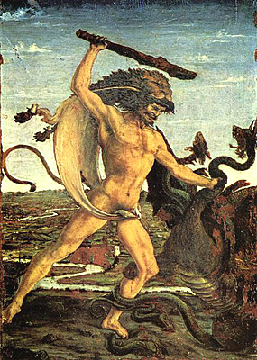 Hercule et Hydre, vers 1475, Antonio del Pollaiuiolo