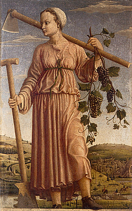 La musa Polimnia (pantomima), 1455, Berlin, Staatliche Museen