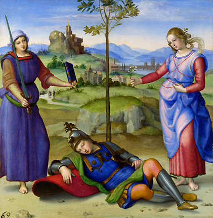 Le Songe du chevalier, 1504, Raphaël