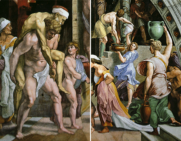 L'Incendie du Borgo, 1514, Raphaël et assistants