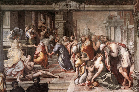 Visitation, 1538, Francesco Salviati, Rome, San Giovanni Decollato