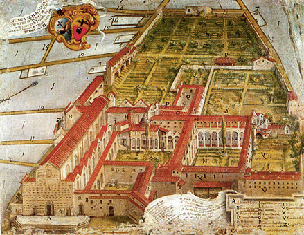 Complexe religieux de Santa Croce, fresque, 1718, Florence, Santa Croce