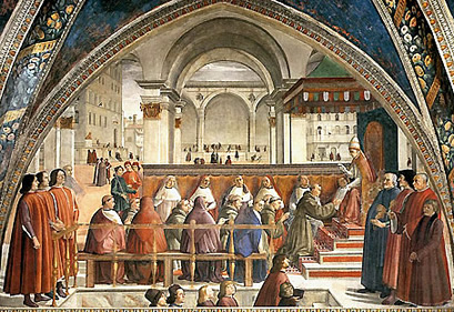 Aprobación de la Regla franciscana, Domenico Ghirlandaio