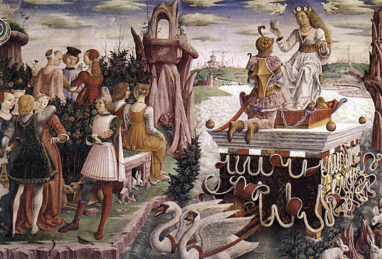 Le Triomphe de Vénus, Francesco del Cossa, Ferrare, Schifanoia Le Triomphe de Vénus, Francesco del Cossa, Ferrare, Schifanoia