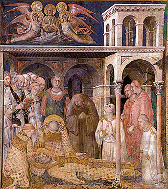 Muerte de san Martín, 1317, Simone Martini