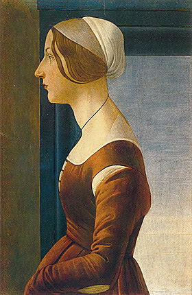 Perfil de una mujer, Botticelli 