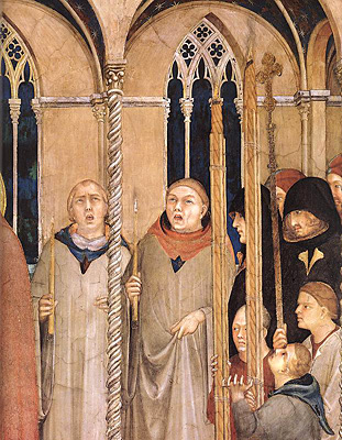 Les obsèques de saint Martin, Simone Martini