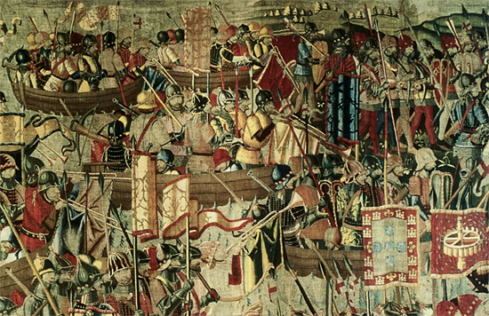 La conquista de Arcila, tapicería