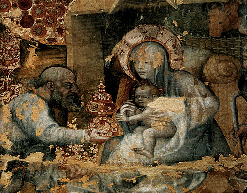 Adoration des Mages, Maître Théodoric, Prague, château de Karlstejn