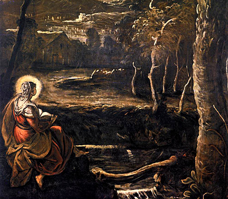 Sainte Marie l'Égyptienne en méditation, 1582-1587, le Tintoret Sainte Marie l'Égyptienne en méditation, 1582-1587, le Tintoret