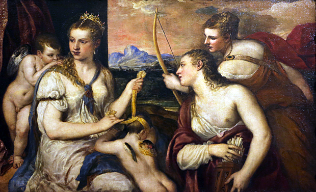 Vénus bandant les yeux de l'Amour, Titien Vénus bandant les yeux de l'Amour, Titien
