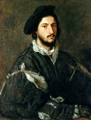 Portrait de Vincenzo Mosti, Titien, (Florence, Galleria Palatina du Palazzo Pitti)