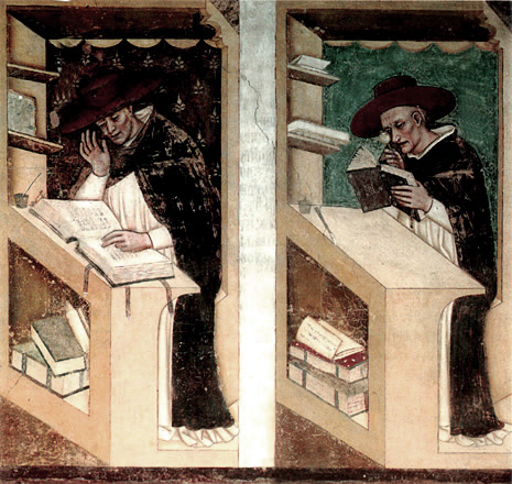 Gauthier de Inglaterra y Nicolás de Rouen, hacia 1352, Tommaso da Modena