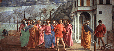 Le Paiment du Tribut, Masaccio, Florence, Santa Maria du Carmine