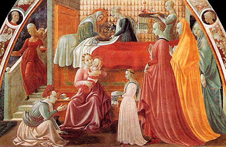Naissance de la Vierge, vers 1434-1435, Paolo Uccello
