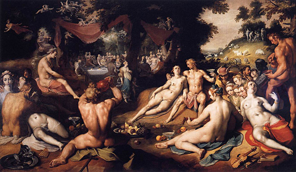 Las bodas de Tetis y Peleo, 1593, Cornelis van Haarlem