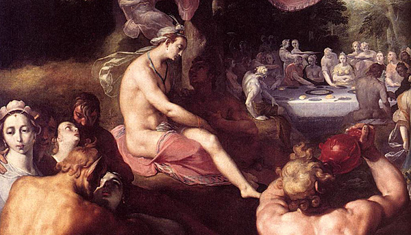 Las bodas de Tetis y Peleo, Cornelis van Haarlem, detalle