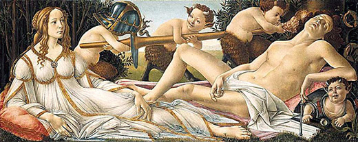 Vénus et Mars, 1482-1483, Sandro Botticelli