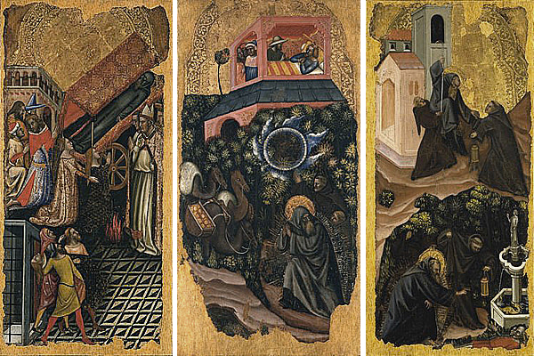 Vie de saint Antoine Abbé, vers 1340, Vitale da Bologna, Bologne, Pinacoteca Nazionale