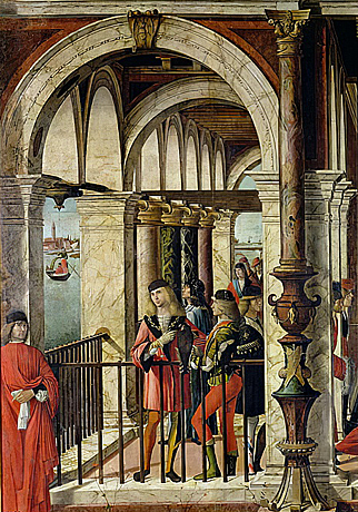 Arrivée des ambassadeurs anglais, Vittore Carpaccio Arrivée des ambassadeurs anglais, Vittore Carpaccio