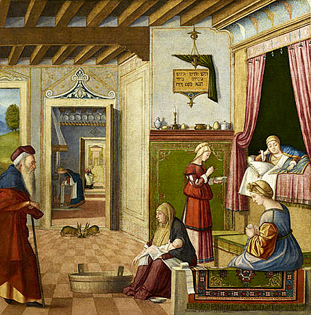 Naissance de la Vierge, Vittore Carpaccio Naissance de la Vierge, Vittore Carpaccio